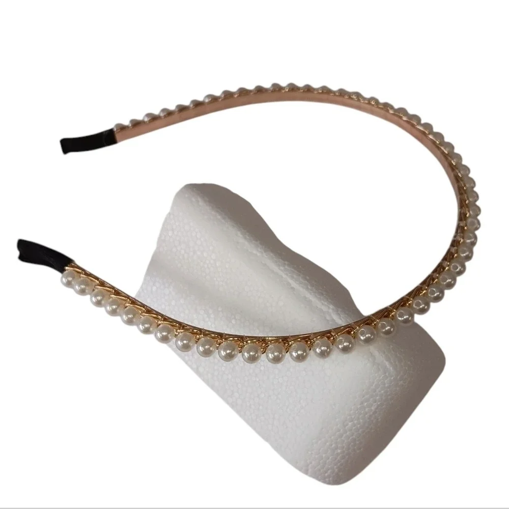 Elegant Pearl Beaded Headband - Chic Boho Bridal Fairy Wedding‎ Hair Accessory